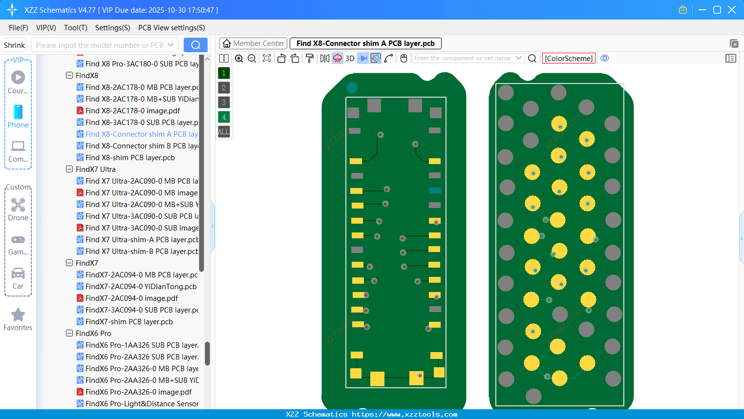 OPPO Find X8-Connector Shim A PCB Layer
